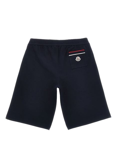 Bermuda Sportivi Blu Con Patch Logo MONCLER ENFANT | 954-8H00014 89ALK778
